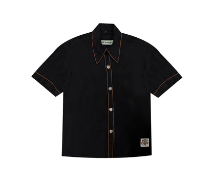 Linen Black Serpents Shirt